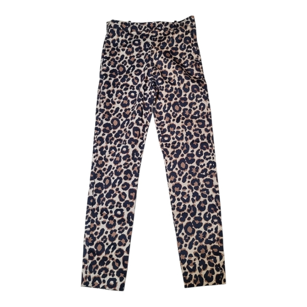 H&M Leopard Print Leggings Brown and Black - Size 2